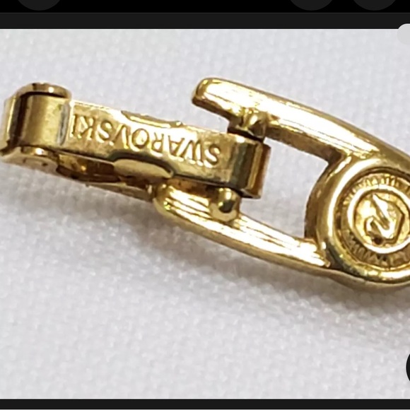 Swarovski Signed Bubble Tennis Bracelet | Gold Plated | Clear Crystals | Retired - Picture 4 of 8